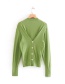 Fashion Green Two Button Sweaters On The Back