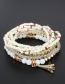 Fashion White Metal Tower Rice Beads Multi-layer Bracelet