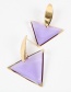 Fashion Pink Geometric Triangle Acrylic Earrings