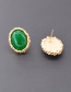 Fashion Green Metal Geometric Earrings
