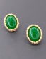 Fashion Green Metal Geometric Earrings