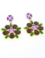Fashion Gold Floral Drip Acrylic Flower Earrings