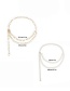 Fashion Single Pearl White Geometric Chain Multi-layer Tassel Pearl Waist Chain
