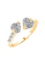 Fashion Kc Gold + Copper + Zircon Diamond Zircon Adjustable Ring