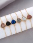 Fashion Gold + Blue Cluster Natural Stone Triangle Cluster Bracelet
