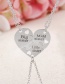 Fashion Stainless Steel Stainless Steel Heart Necklace Three-piece