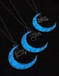 Fashion 白k+lmommy Girl Luminous Letter Necklace