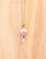 Fashion Pink Pearl Rice Beaded Tassel Necklace