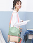 Fashion Light Green Contrast Canvas Backpack