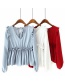 Fashion White Three-color Wooden Ear Straps With Long-sleeved Tops