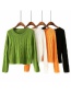 Fashion Green Twisted Round Neck Long Sleeve Sweater