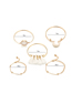Fashion Gold Horns Turquoise Shell Fringe Bracelet (5 Pieces)