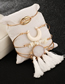 Fashion White Turquoise Shell Wire Rope Tassel Bracelet (5 Pieces)