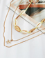 Fashion Gold Braided Alloy Shell Starfish Multi-layer Necklace