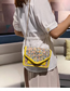 Fashion Yellow Woolen Chain Messenger Bag
