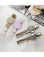 Fashion Pure Straw Straw Button Hairpin Ancient Straw Button Clip Side Duckbill Clip