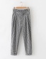 Fashion Houndstooth Houndstooth Paper Bag Pants