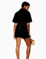 Fashion Black Bright Line Denim Jumpsuit