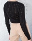 Fashion Black Knitted Top
