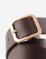 Fashion Camel-silver Buckle Square Buckle Belt