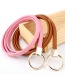Fashion Pink Knotted Round Buckle Belt