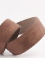 Fashion White Needle-free Round Buckle Wide Leather Belt