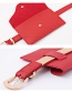 Fashion Red + Silver Buckle Mini Mobile Phone Bag Belt