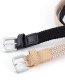 Fashion Navy Braided Thin Belt