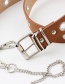 Fashion Black Flow Ring Decorative Chain Belt