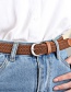 Fashion Rose Red 2.5cm Pin Buckle Canvas Belt