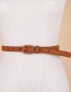 Fashion Rose Red Wide Needle Spray Buckle Rich Velvet Leather Belt