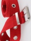 Fashion Red Nylon Canvas Belt