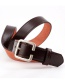 Fashion Red-brown Silver Buckle Belt