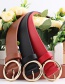 Fashion Brown Round Faux Leather Belt