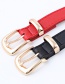 Fashion Gold Buckle + Red Dark Buckle Multicolor Belt