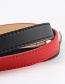 Fashion Silver Buckle + Red Dark Buckle Multicolor Belt
