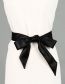 Fashion Black Ribbon Bow Wide Belt