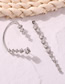 Fashion White K Alloy Diamond Earrings