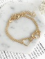 Fashion Gold Alloy Resin Beaded Hollow Earth Love Bracelet 5 Piece Set