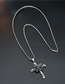 Fashion Ancient Silver Geometric Embossed Necklace