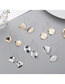 Fashion Fan-shaped Silver Metal Brushed Textured Bump Geometric Earrings