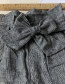 Fashion Dark Gray Plaid Bow Pants