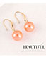 Fashion Rose Red Small Ball Pearl Earrings