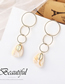 Fashion Gold Gold Plated Three-ring Tassel  Silver Needle Stud Earrings