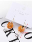 Fashion White Plated Gold Lotus Earrings