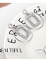 Fashion 14k Gold Plated Gold Photo Frame Circle Cutout  Silver Needle Earrings