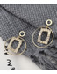Fashion 14k Gold Plated Gold Photo Frame Circle Cutout  Silver Needle Earrings