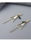 Fashion Gold Plated Gold Triangle Fringed  Silver Needle Earrings