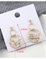 Fashion Gold Gold Plated Double Circle Cutout  Silver Needle Earrings