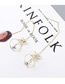 Fashion Platinum Plated Gold Butterfly Knot Tassel Earrings